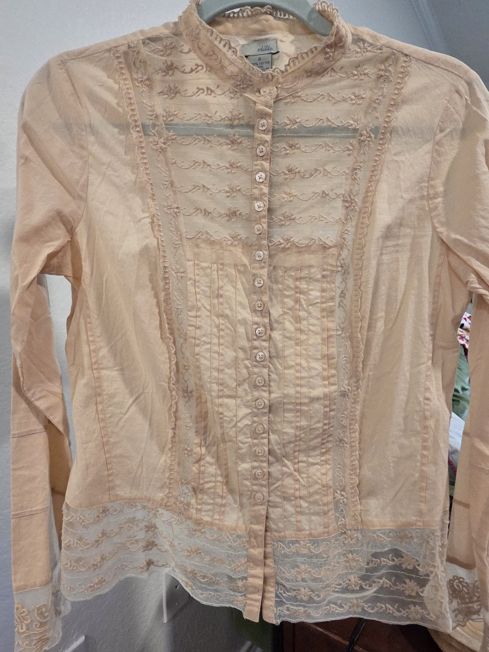 Anthropologie Odille Embroidered Button-Up Blouse - Picture 7 of 10